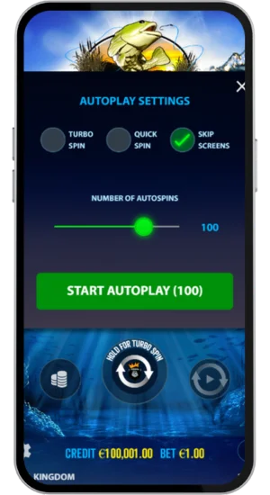 Autoplay-instellingen met opties
