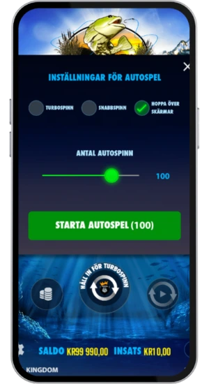 Autospel meny och val