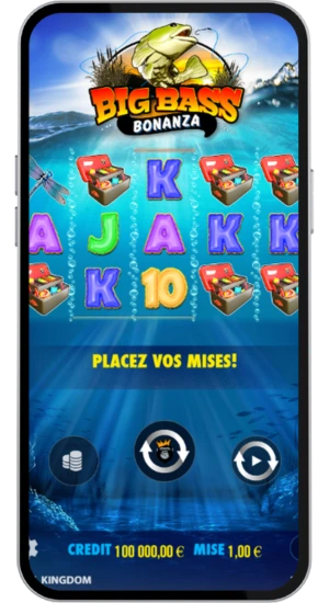 Disposition des rouleaux de Big Bass Bonanza