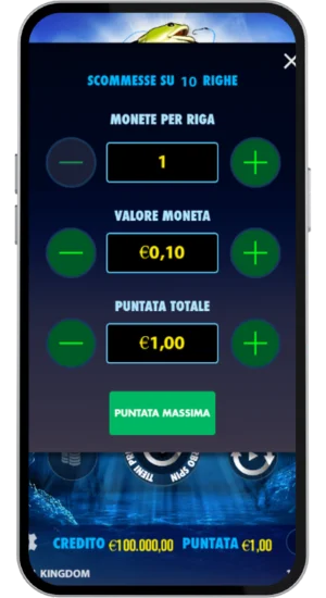 Imposta puntata Big Bass Bonanza