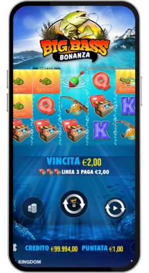 Schermata di vincita con risultato del pagamento