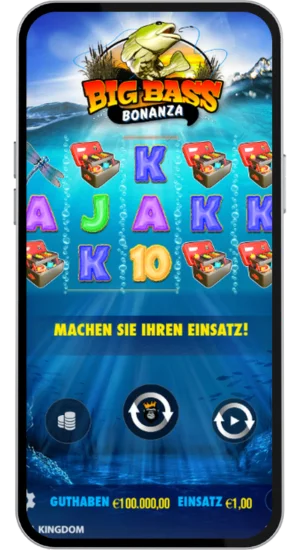 Walzenlayout und Design von Big Bass Bonanza